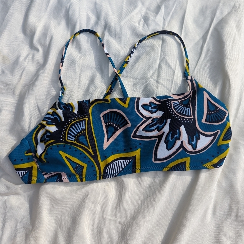 Aerie Bandeau Bikini Top Coastal Print Size‎ Small
